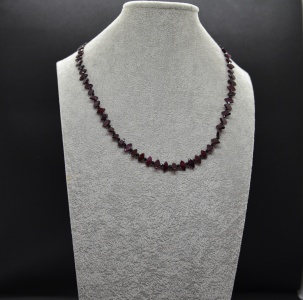 marquise shape garnet ans faceted spinel necklace