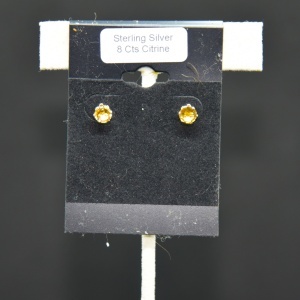 Citrine stud earrings
