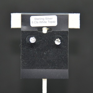 White Topaz Stud earrings