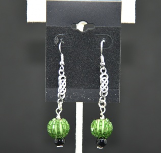 Base Metal hook earrings with Celtic element